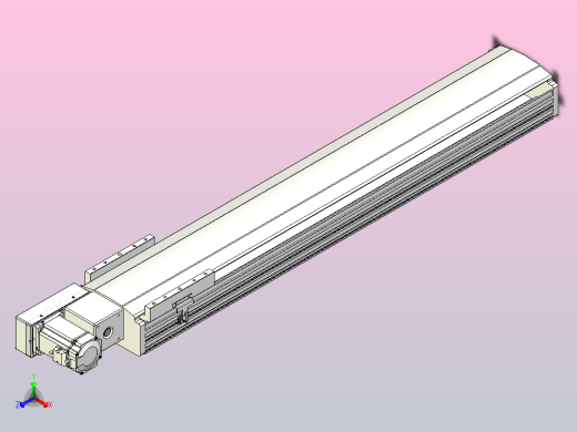 皮带直线轴半封闭可选导轨TPA-HNB-202D-140-L950-ML-Y-P75-N3正等轴测缩略图