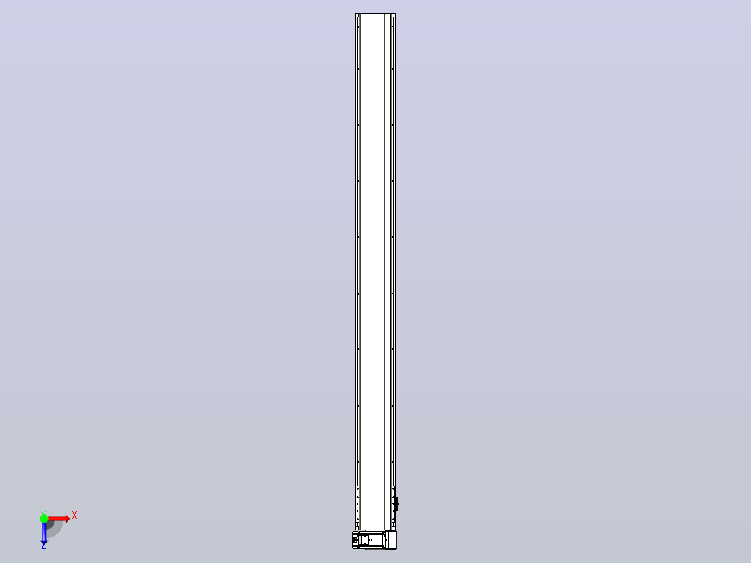 皮带直线轴半封闭可选导轨TPA-HNB-140D-120-L1600-RU-C-P40-N3俯视图
