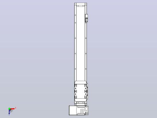 机器人皮带驱动直线轴TPA-GCB-80-P60-L450-LU-M20-N3俯视缩略图