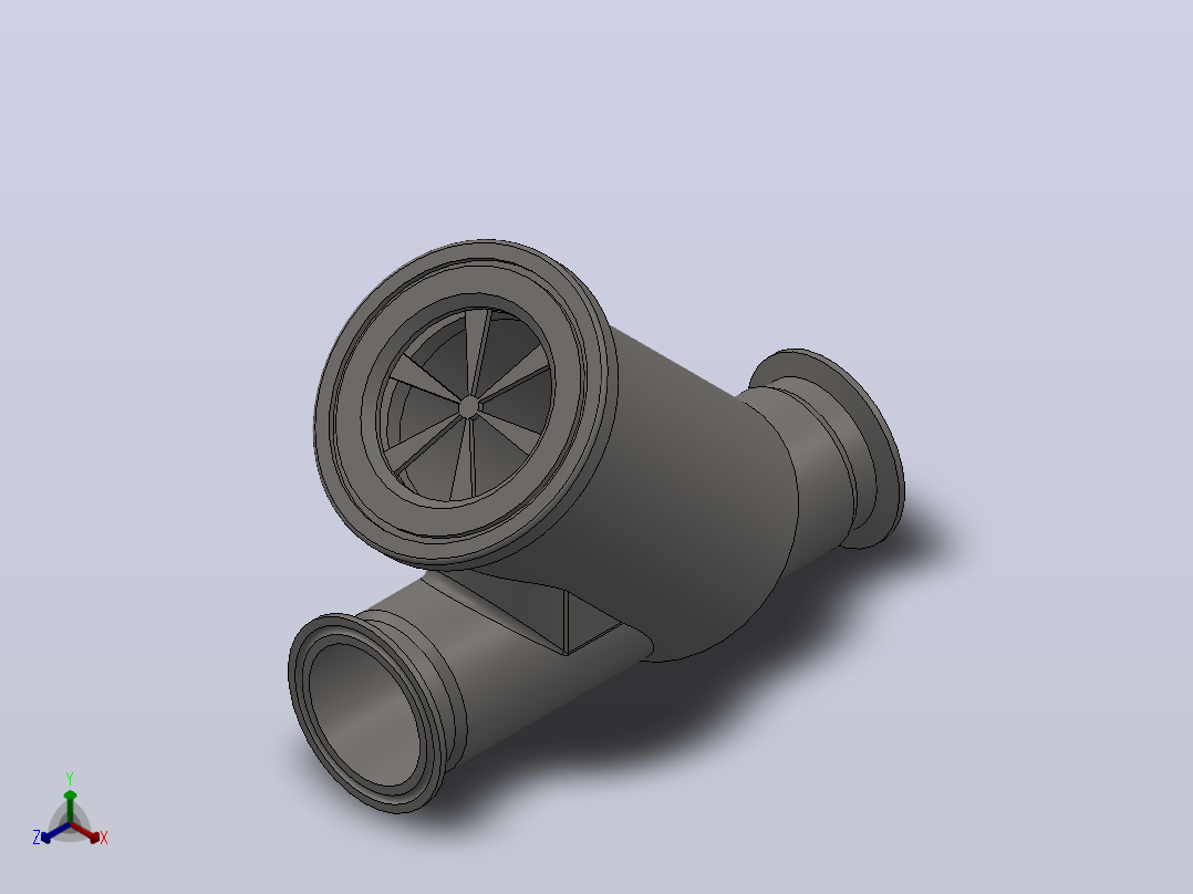 DGX09Y型卡式过滤器[DGX09-DN65]正等轴测图