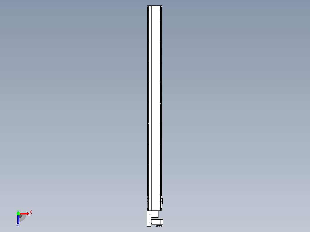 皮带直线轴半封闭可选导轨TPA-HNB-140D-120-L1750-ML-C-P40-N3俯视图