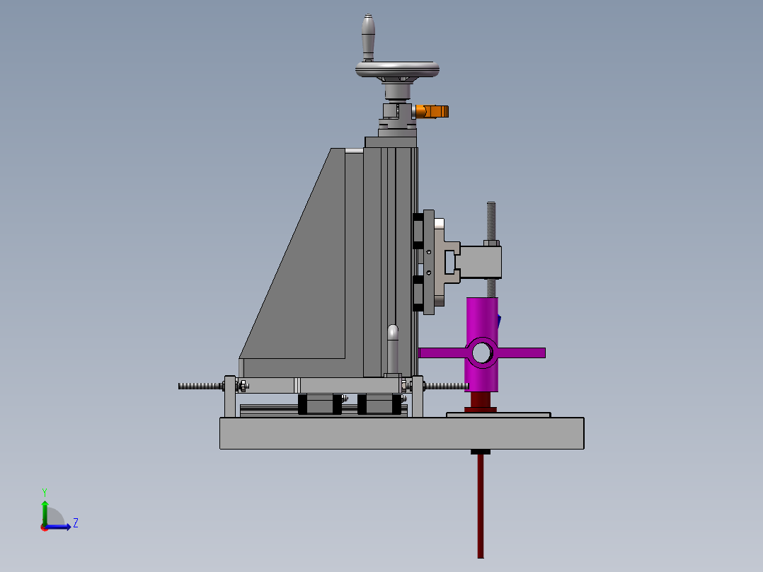 歧管夹紧工装左视图