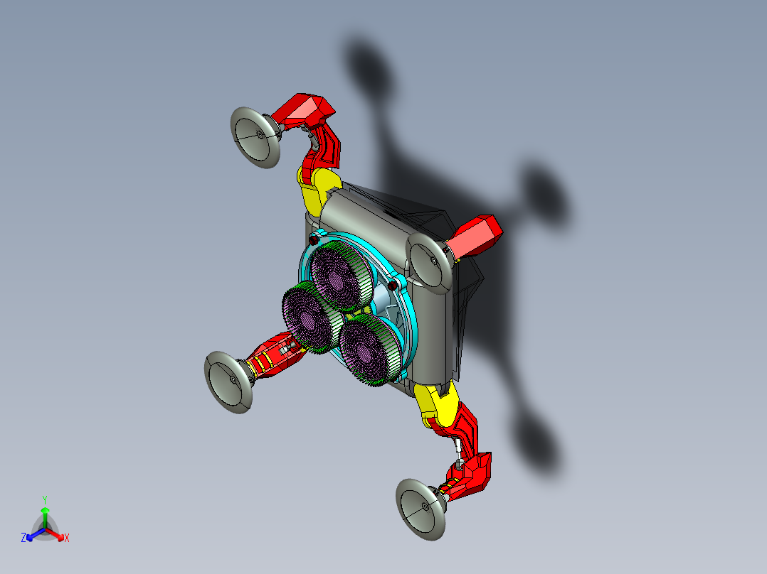 全自动幕墙清洗机器人、蜘蛛清道夫3D模型