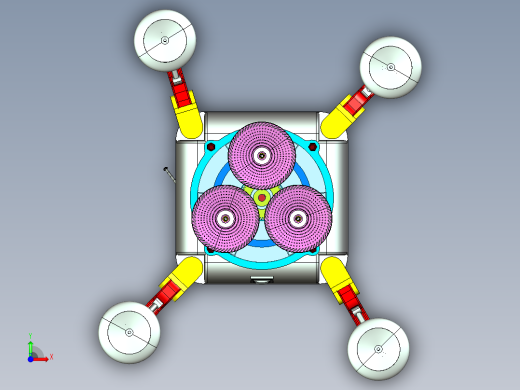 全自动幕墙清洗机器人、蜘蛛清道夫3D模型前视缩略图