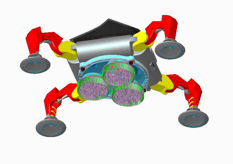 全自动幕墙清洗机器人、蜘蛛清道夫3D模型