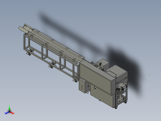 枕式包装机流水线3D模型