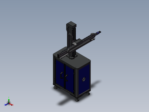 三轴取放料机械手冲床机械手油压机上下料3d上下料机械手3d模型正等轴测缩略图