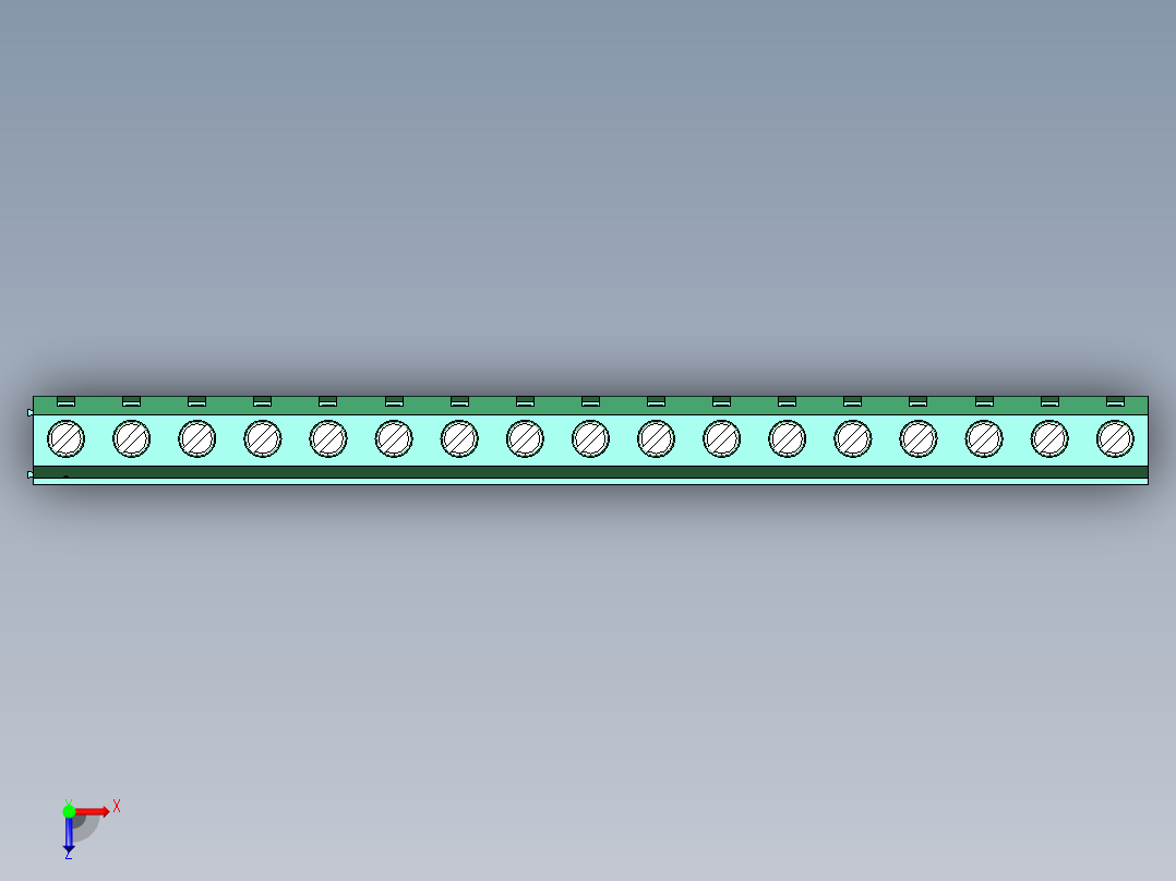DEGSON DG128 系列 5.07.5mm 接线端子-DG128-7.5-17P-14-00AH俯视图
