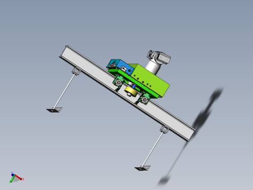 轨道式巡检机器人装配体三维SW模型图