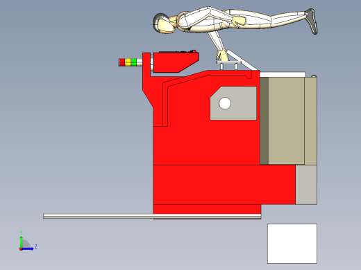 转塔数控车床左视缩略图