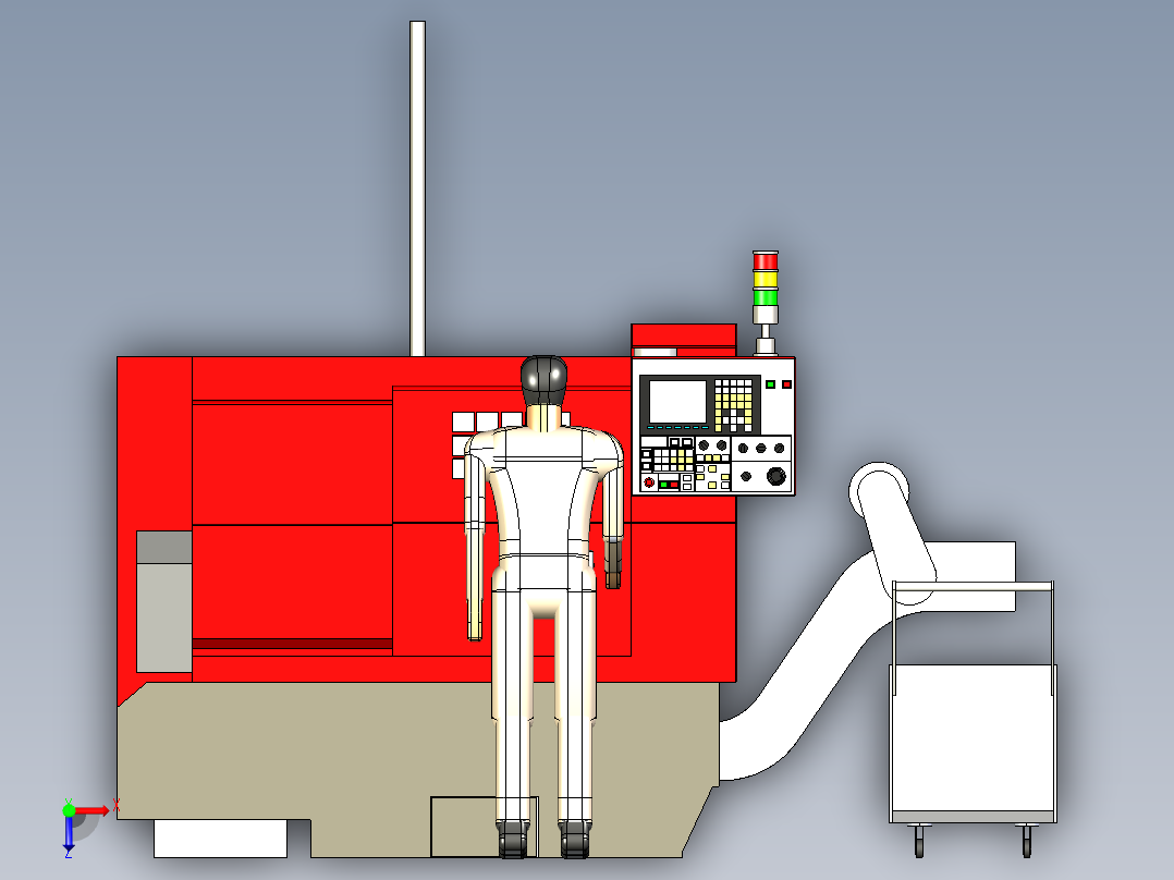 转塔数控车床俯视图