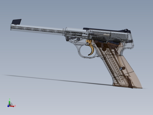 英寸型子弹勃朗宁手枪