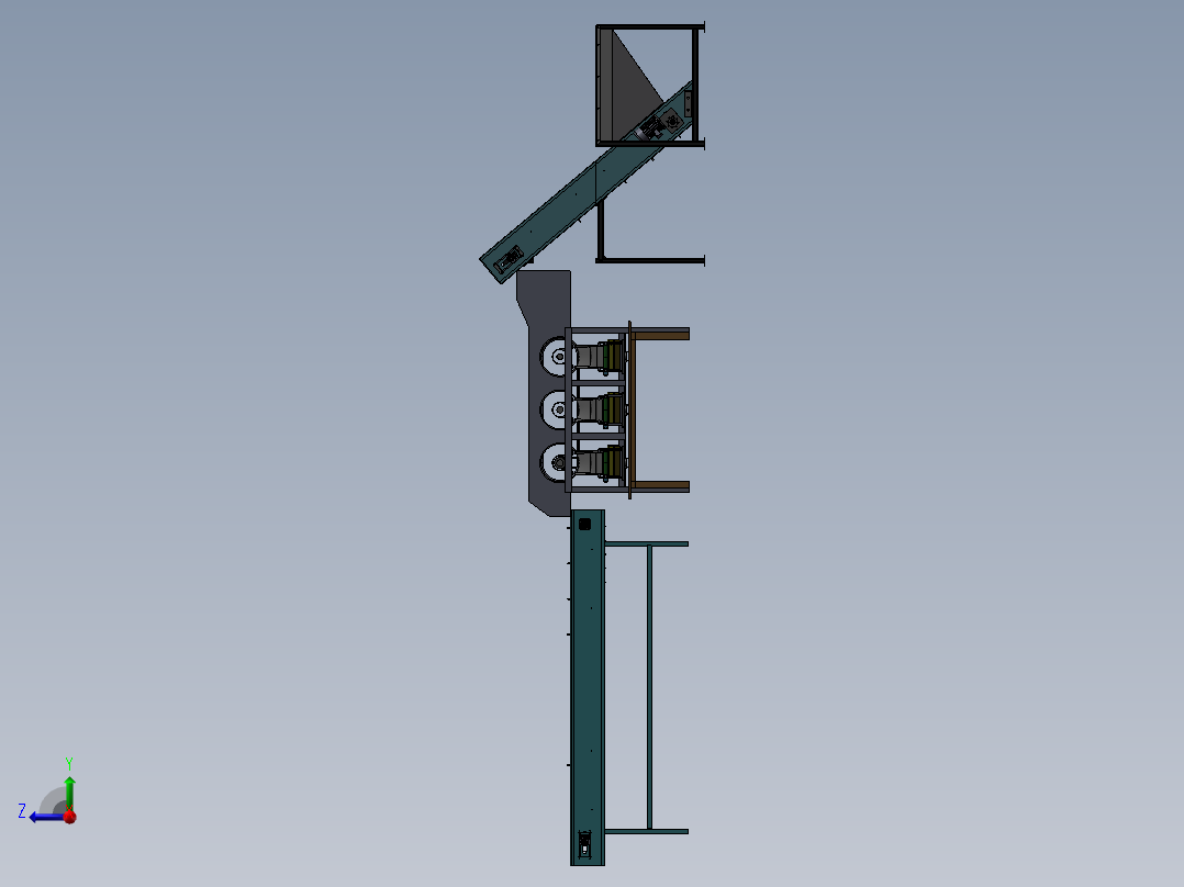 土豆筛选机右视图