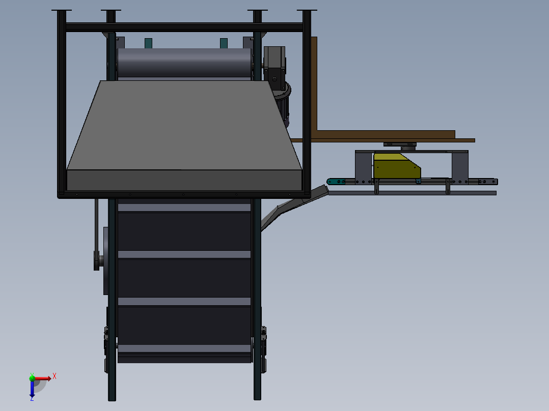 土豆筛选机俯视图