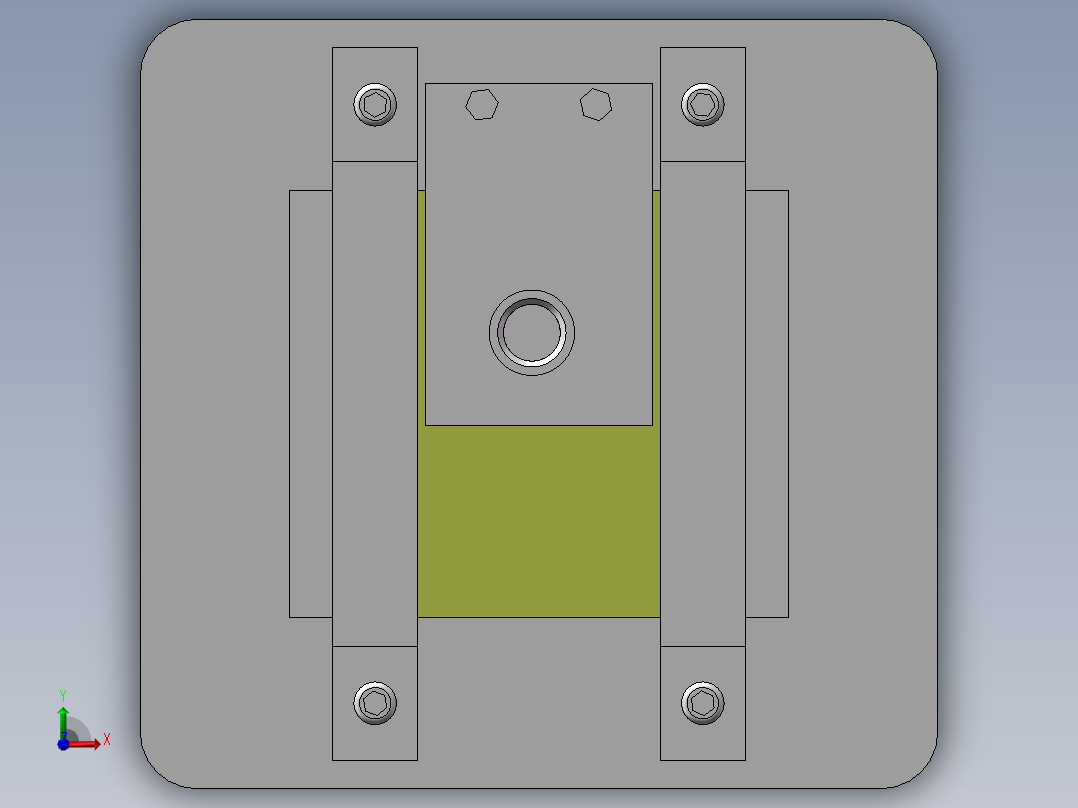 定位板夹具设计前视图
