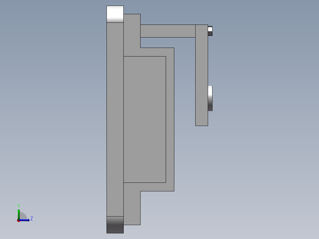 定位板夹具设计左视图