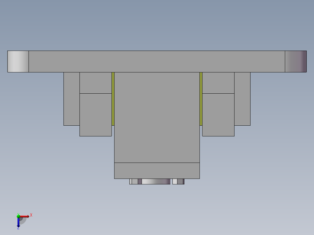 定位板夹具设计俯视图