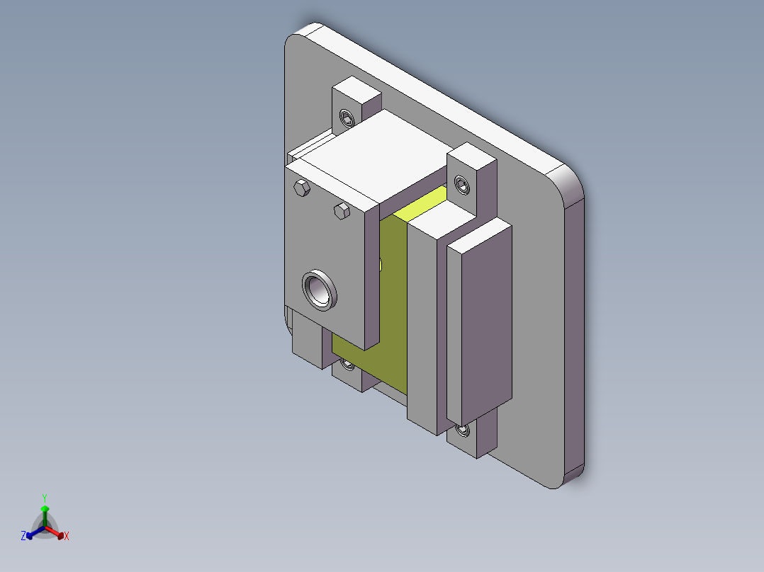 定位板夹具设计正等轴测图