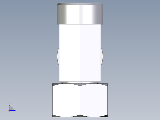卡套式工业通用硬管接头EO_Swivel_nut_run_tee_EL22LOMDCF左视缩略图