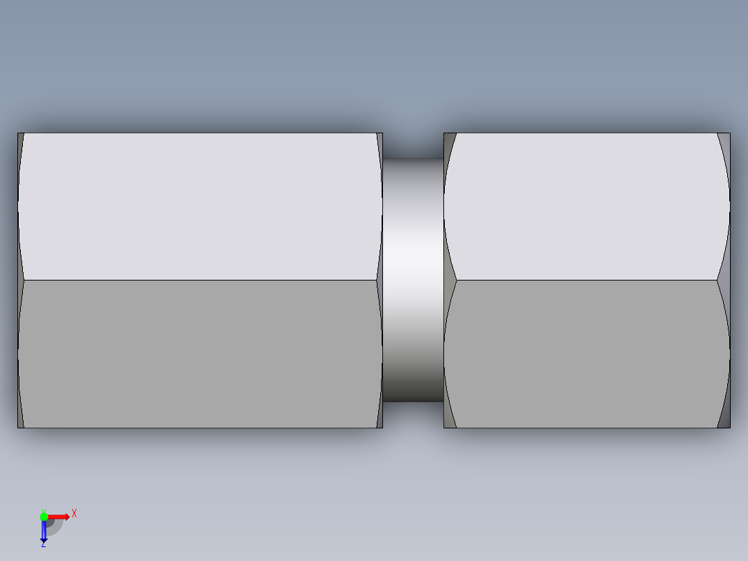 卡套式工业通用硬管接头EO_Swivel_connector_GAI06ZSM71俯视图