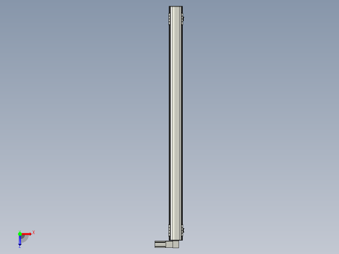 直线模组WG-LHB12-S1850-R(B)设计图纸俯视图
