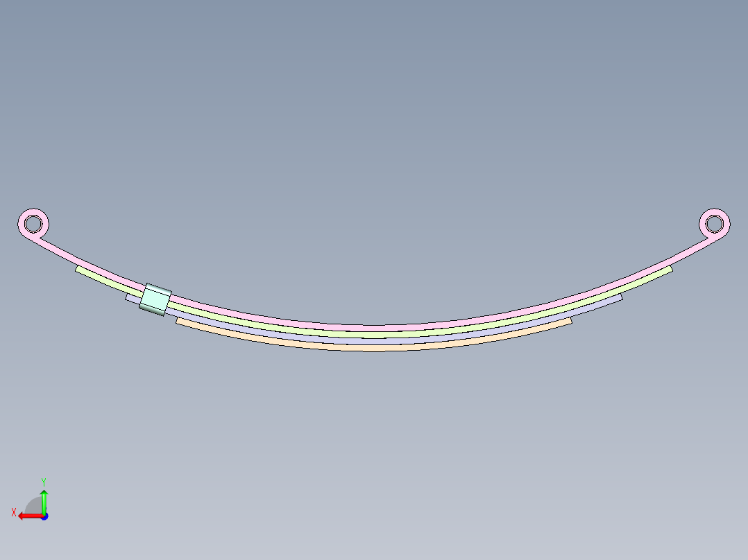 汽车卡车货车车辆板簧后视图
