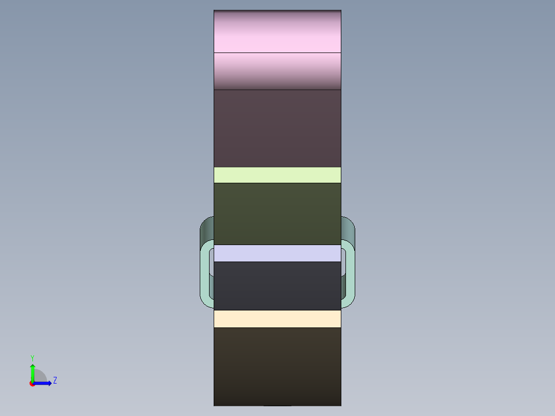 汽车卡车货车车辆板簧左视图