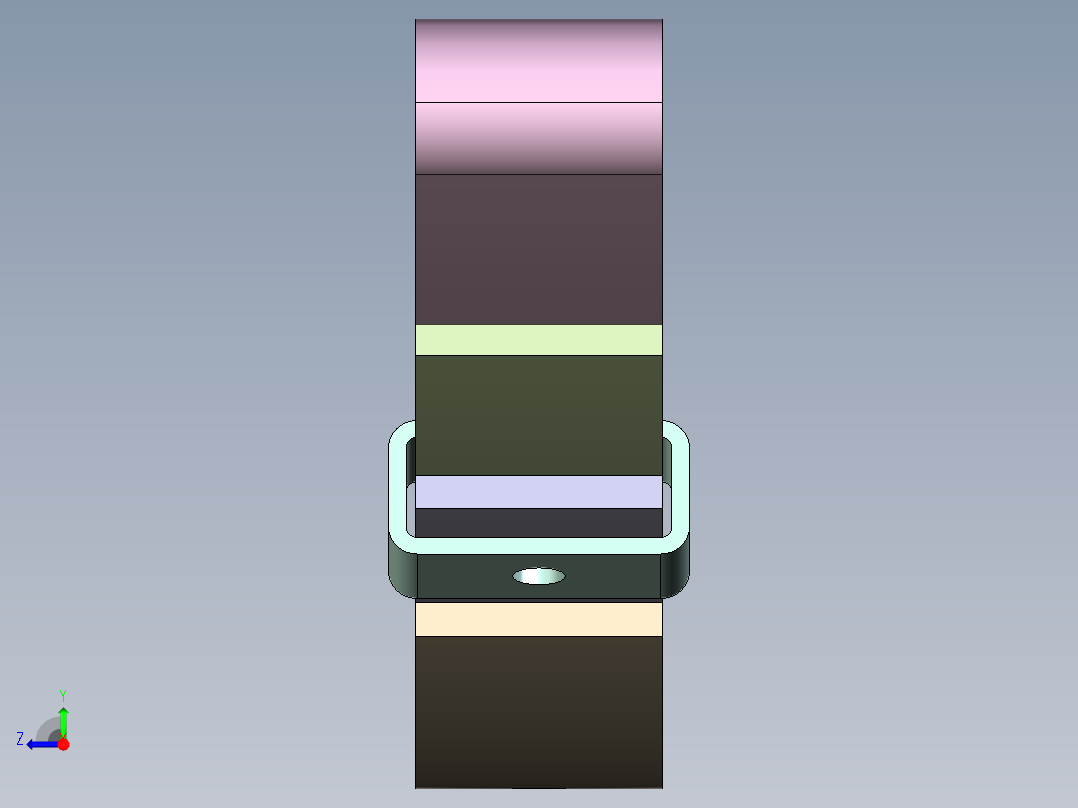 汽车卡车货车车辆板簧右视图