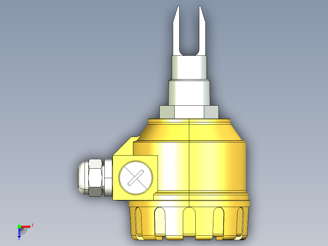 超声波设备H-69mm-2.72in-SS-PBT-ENCLOSURE-1-SPDT-RELAY-NPT-THREAD俯视图