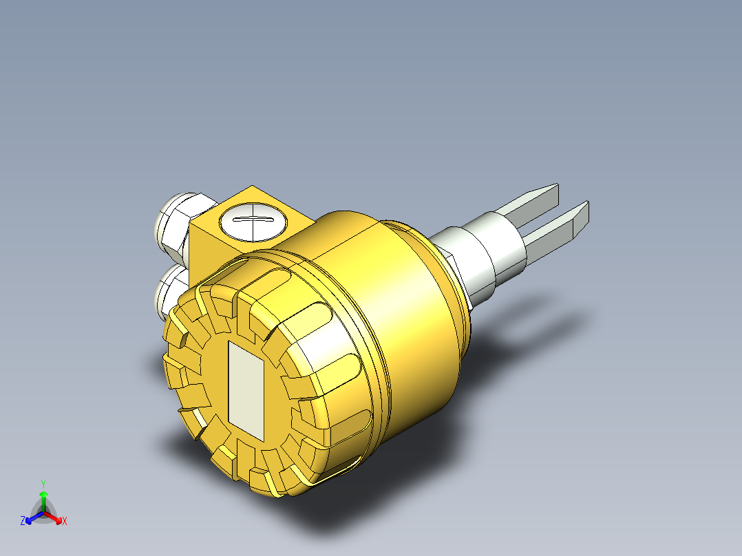 超声波设备H-69mm-2.72in-SS-PBT-ENCLOSURE-1-SPDT-RELAY-NPT-THREAD正等轴测图