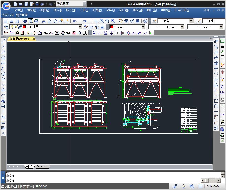 三层三列式升降横移式立体车库2D图纸设计 机械设计2D图纸