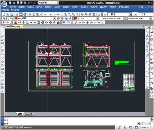 三层三列式升降横移式立体车库2D图纸设计 机械设计2D图纸缩略图