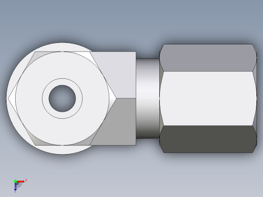 卡套式工业通用硬管接头EO_Adjustable_locknut_run_tee_LEE06LRCF俯视缩略图