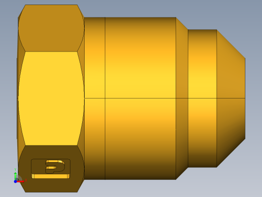 扩口式工业通用硬管接头Flared Seal Plug 639F-6前视缩略图