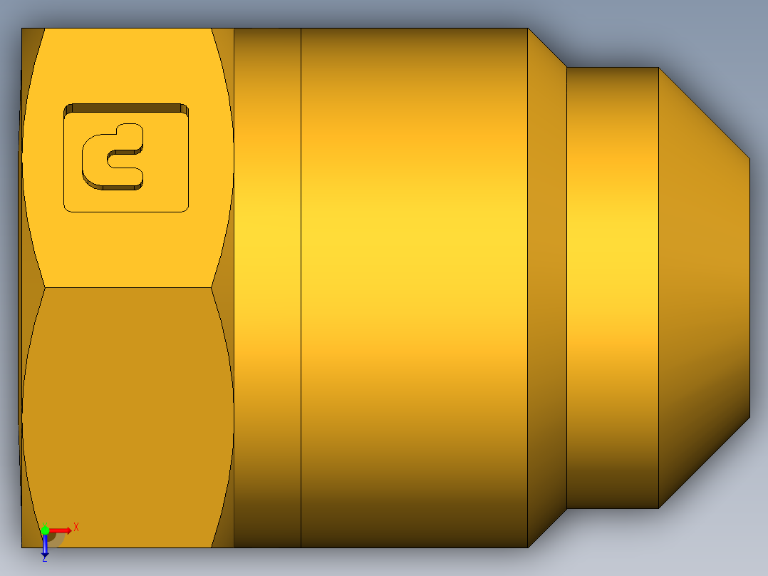 扩口式工业通用硬管接头Flared Seal Plug 639F-6俯视图