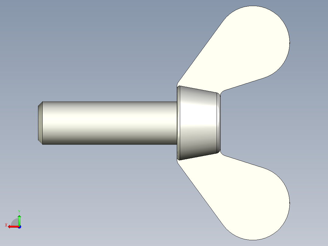 带耳螺钉-DIN_316_Wing_screws_5x0.8x16-13.6-9_26_2.3_13_5.stp后视图