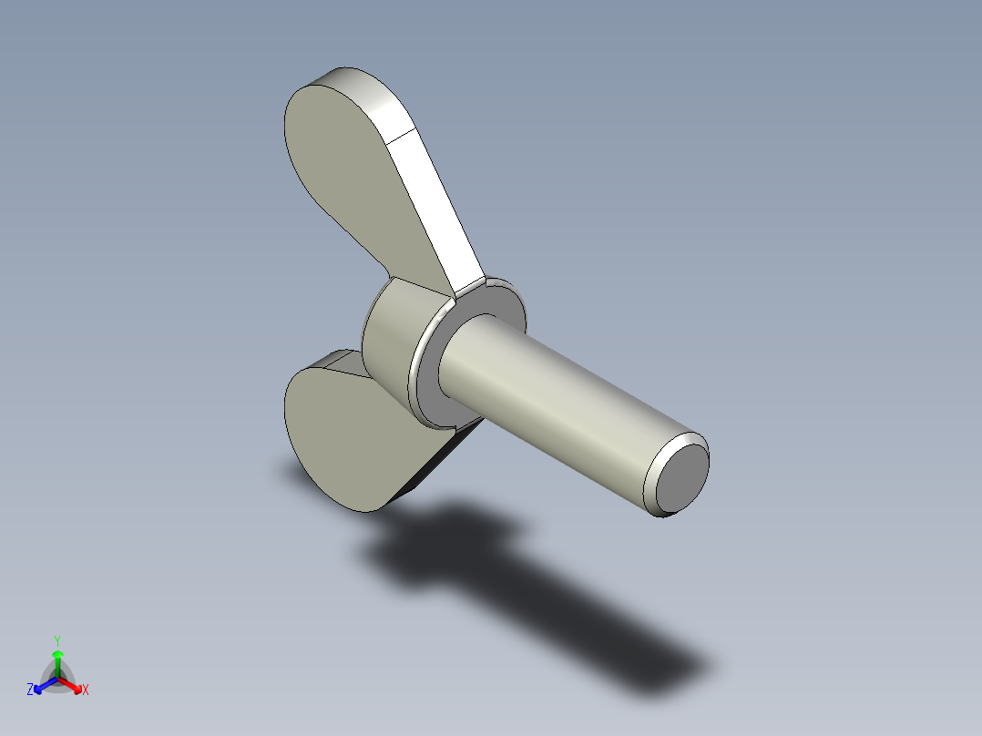 带耳螺钉-DIN_316_Wing_screws_5x0.8x16-13.6-9_26_2.3_13_5.stp正等轴测图