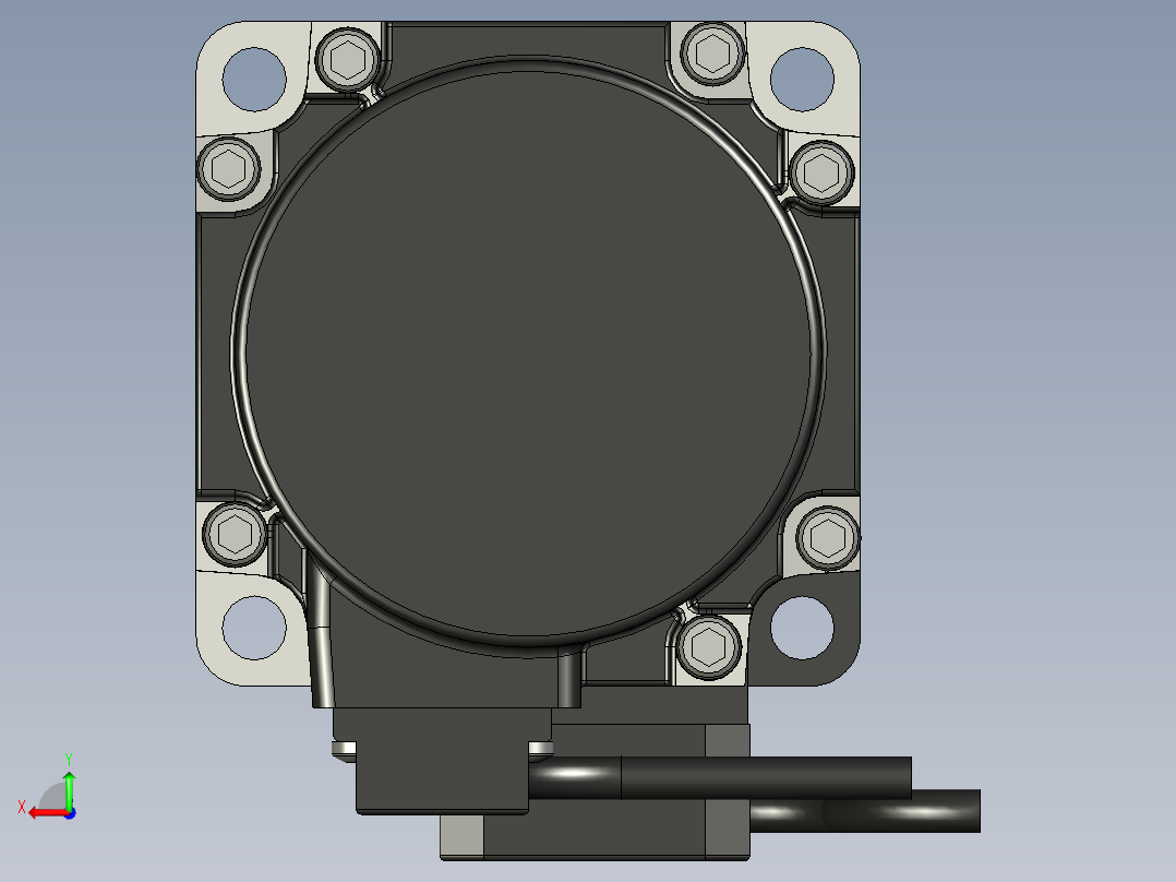 交流伺服电机后视图