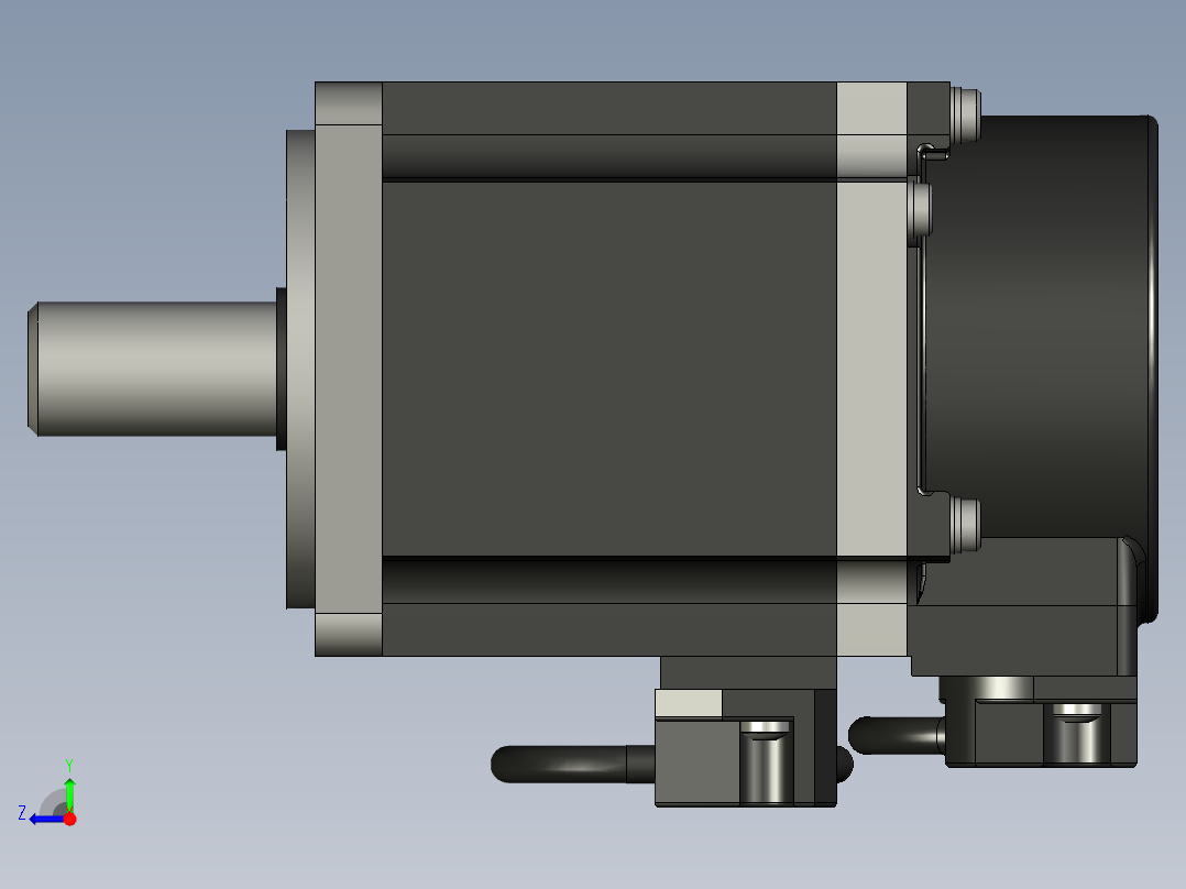 交流伺服电机右视图
