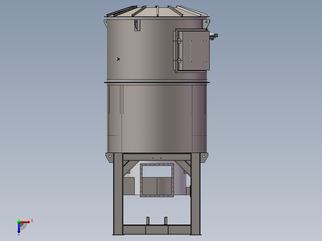 5000风量旋转RTO炉 催化燃烧蓄热设备sw18可编辑俯视图