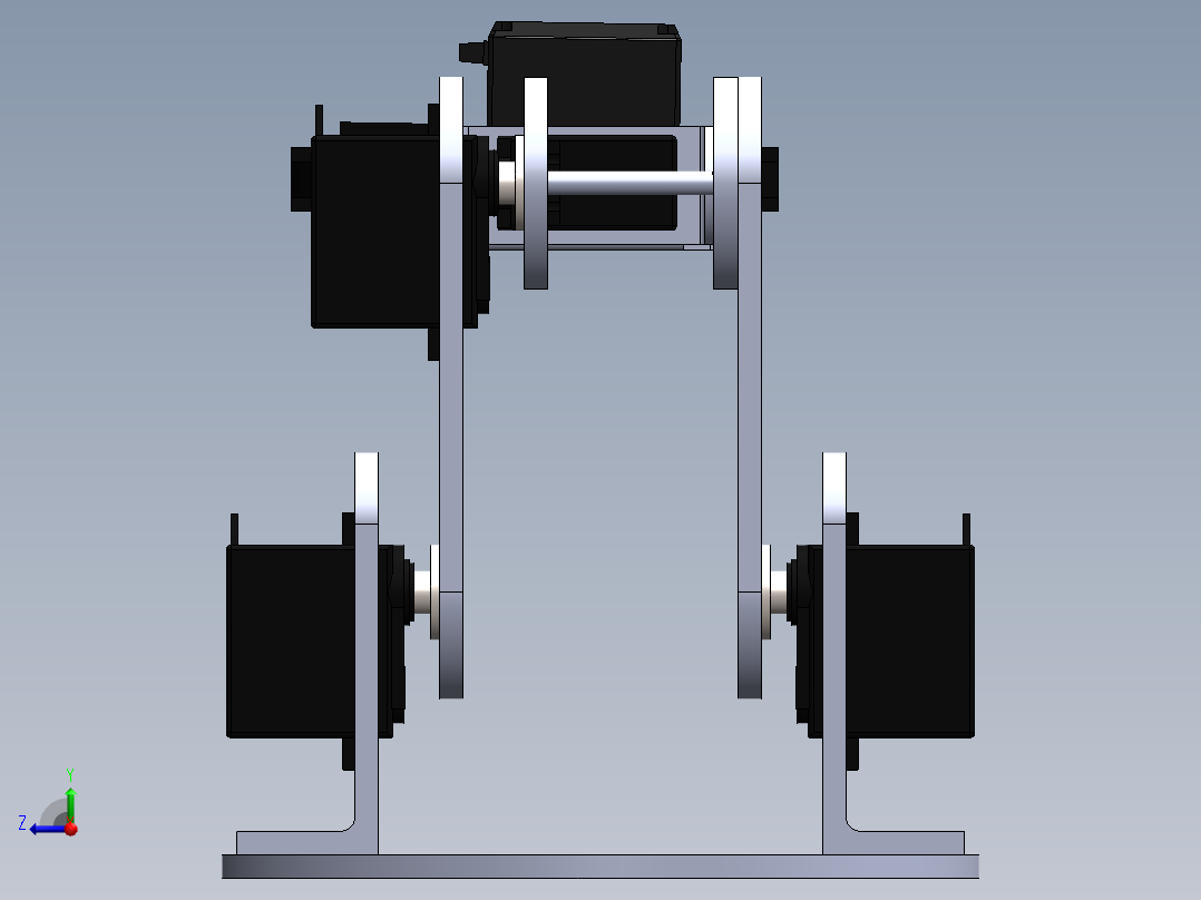 3自由度机械臂右视图