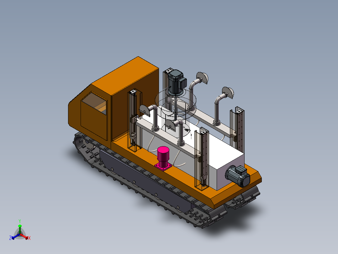 喷洒车正等轴测图
