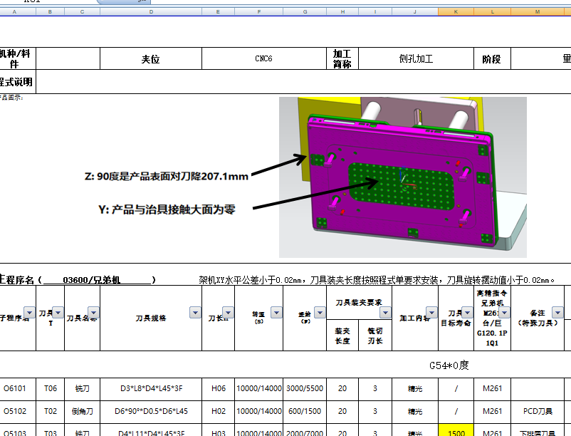 大尺寸电脑中框铣四周侧孔CNC编程程序模型
