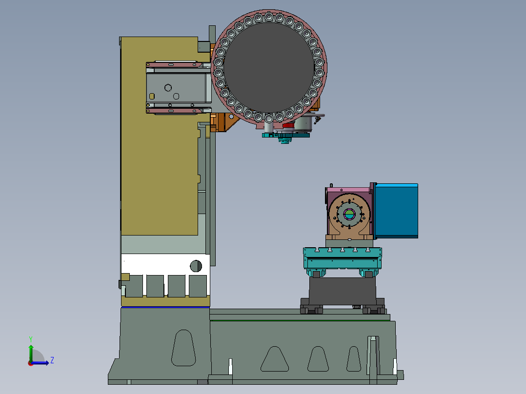 vt五轴立式机床左视图