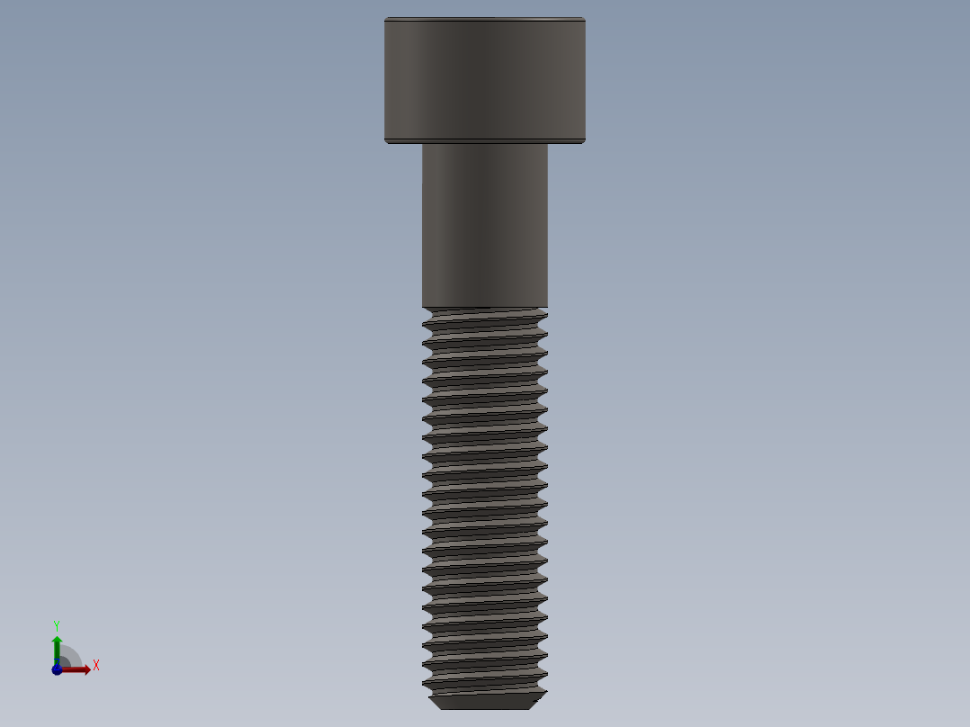 Screw_DIN_912_M10x45_A2.SLDPRT公制内六角螺钉前视图