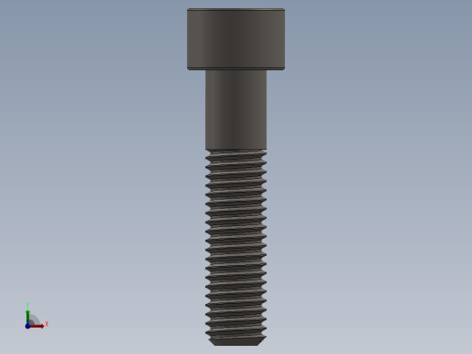 Screw_DIN_912_M10x45_A2.SLDPRT公制内六角螺钉前视缩略图
