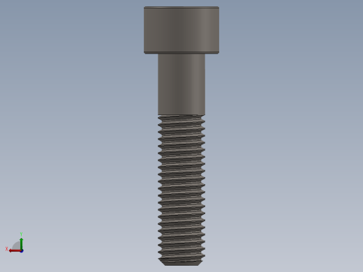 Screw_DIN_912_M10x45_A2.SLDPRT公制内六角螺钉后视缩略图