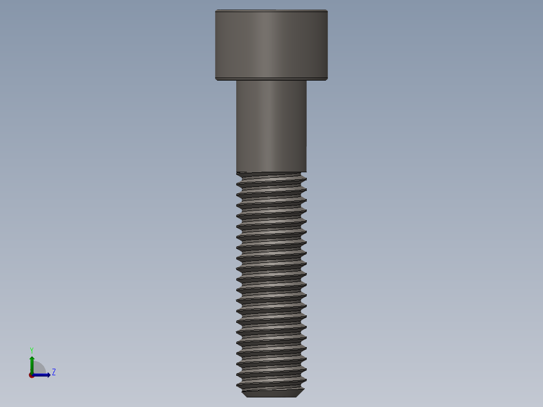 Screw_DIN_912_M10x45_A2.SLDPRT公制内六角螺钉左视图
