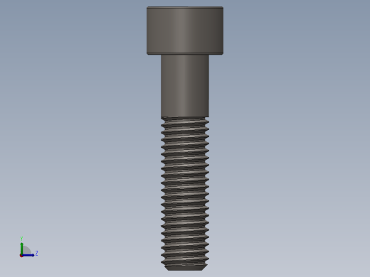 Screw_DIN_912_M10x45_A2.SLDPRT公制内六角螺钉左视缩略图