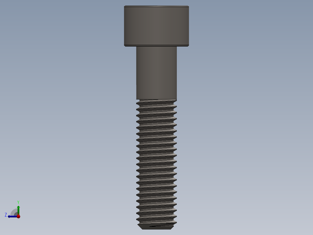 Screw_DIN_912_M10x45_A2.SLDPRT公制内六角螺钉右视图